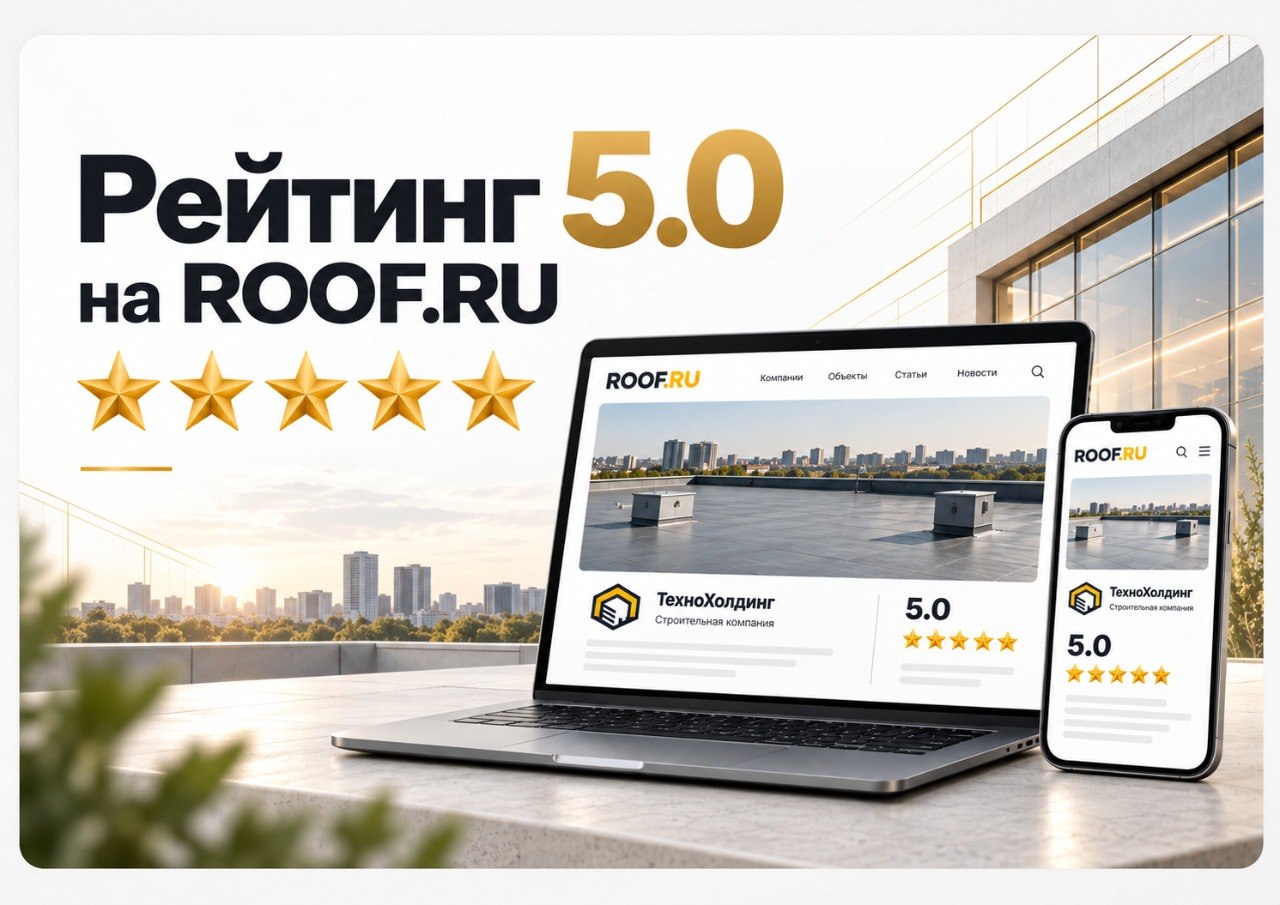 Рейтинг 5.0 компании ТехноХолдинг на ROOF.RU